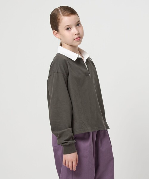 セール】ラガーシャツ（無地） / キッズ 120cm-160cm（ポロシャツ