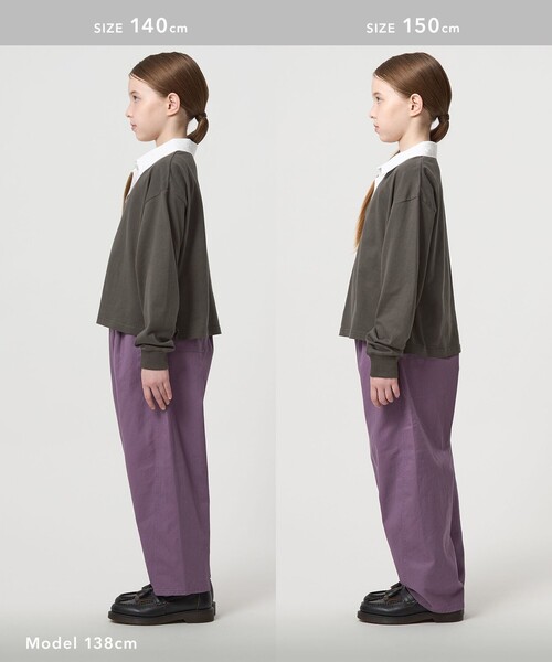 green label relaxing（グリーンレーベルリラクシング）の「ラガーシャツ（無地） / キッズ  120cm-160cm（ポロシャツ・キッズ・ダークグレー・160cm/120cm/150cm/140cm/130cm）」の6枚目の写真