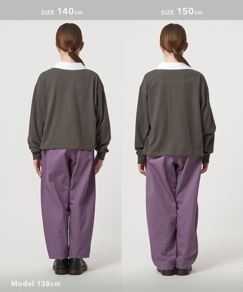 green label relaxing（グリーンレーベルリラクシング）の「ラガーシャツ（無地） / キッズ  120cm-160cm（ポロシャツ・キッズ・ダークグレー・160cm/120cm/150cm/140cm/130cm）」の7枚目の写真