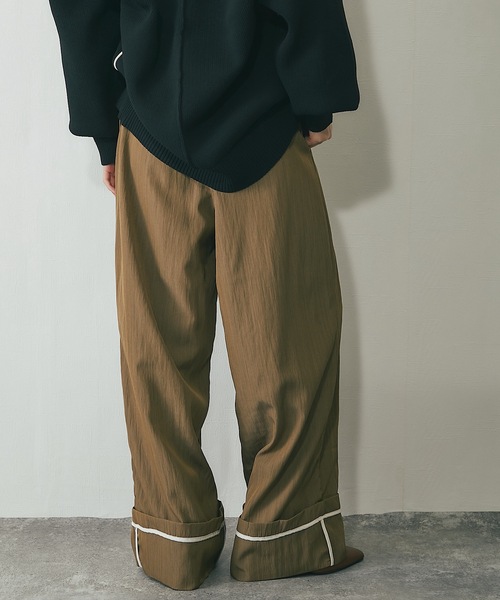 ANOTHER S(アナザーエス)の「リネンライク折り返しタックパンツ(その他パンツ・レディース・ブラウン/ベージュ/ブラック・FREE)」の13枚目の写真