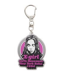 X-girl（エックスガール）の「MESSAGE AND FACE RUBBER KEY CHARM（キーホルダー）」