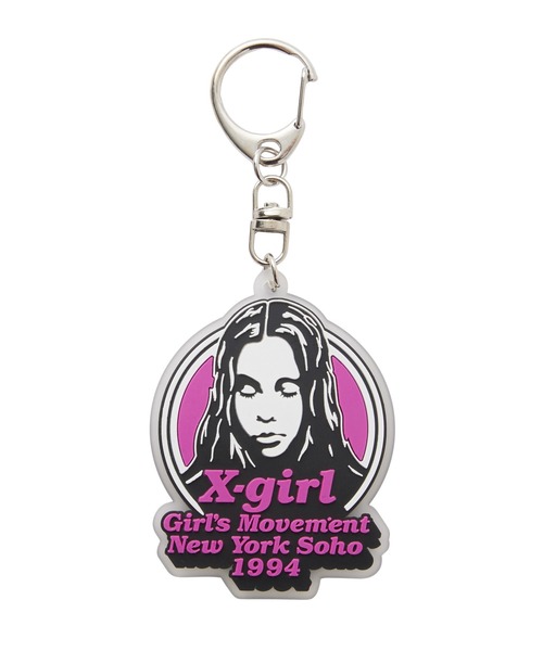MESSAGE AND FACE RUBBER KEY CHARM（キーホルダー）｜X-girl