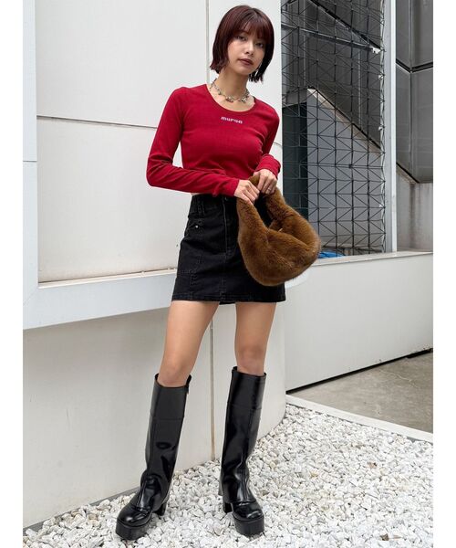 MURUA（ムルーア）の「フェイクファーバッグ（ハンドバッグ・レディース・ブラウン・FREE）」の8枚目の写真