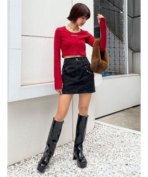 MURUA（ムルーア）の「フェイクファーバッグ（ハンドバッグ・レディース・ブラウン・FREE）」の7枚目の写真