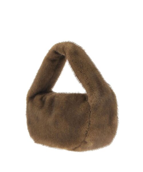 MURUA（ムルーア）の「フェイクファーバッグ（ハンドバッグ・レディース・ブラウン・FREE）」の2枚目の写真