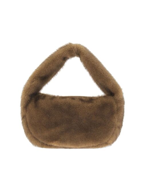 MURUA（ムルーア）の「フェイクファーバッグ（ハンドバッグ・レディース・ブラウン・FREE）」の3枚目の写真
