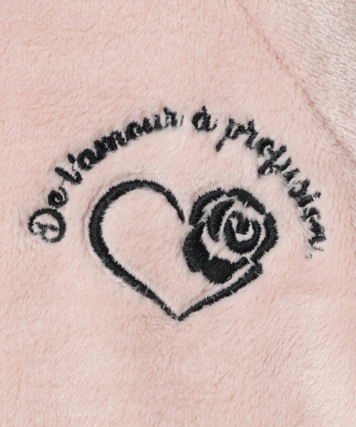 Amourire girl（アムリールガール）の「ラムフリース 袖リボンチュニックプルオーバー（スウェット・キッズ・ピンク/オフホワイト・160cm/150cm/140cm/130cm）」の19枚目の写真