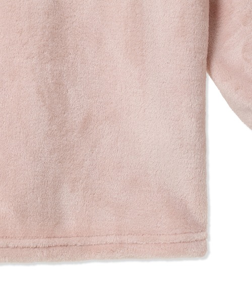 Amourire girl（アムリールガール）の「ラムフリース 袖リボンチュニックプルオーバー（スウェット・キッズ・ピンク/オフホワイト・160cm/150cm/140cm/130cm）」の5枚目の写真