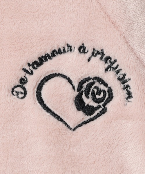 Amourire girl（アムリールガール）の「ラムフリース 袖リボンチュニックプルオーバー（スウェット・キッズ・ピンク/オフホワイト・160cm/150cm/140cm/130cm）」の10枚目の写真