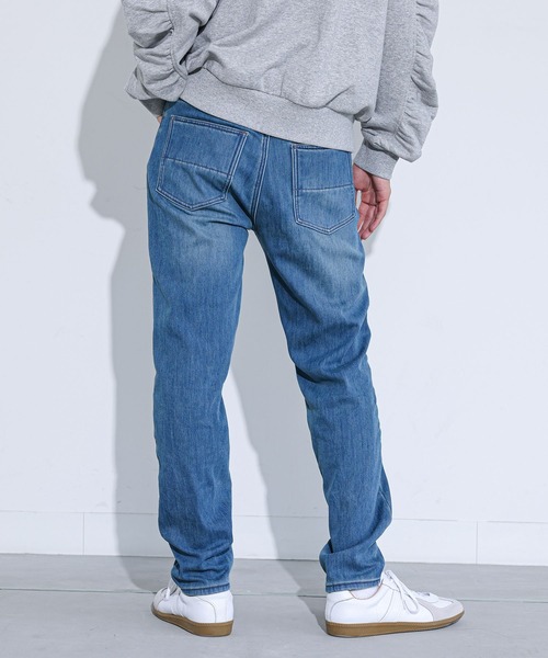 MDR（エムディアール）の「裏ベロアストレッチデニムパンツ／暖パン・暖かい・スリム・伸びる（デニムパンツ・メンズ・インディゴブルー/ブルー/ブラック・M/L/XL）」の12枚目の写真