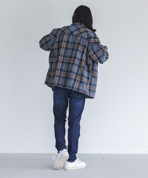 MDR（エムディアール）の「裏ベロアストレッチデニムパンツ／暖パン・暖かい・スリム・伸びる（デニムパンツ・メンズ・インディゴブルー/ブルー/ブラック・M/L/XL）」の5枚目の写真