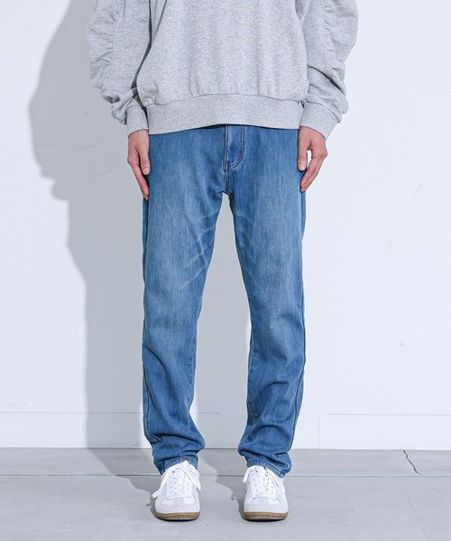 MDR（エムディアール）の「裏ベロアストレッチデニムパンツ／暖パン・暖かい・スリム・伸びる（デニムパンツ・メンズ・インディゴブルー/ブルー/ブラック・M/L/XL）」の4枚目の写真