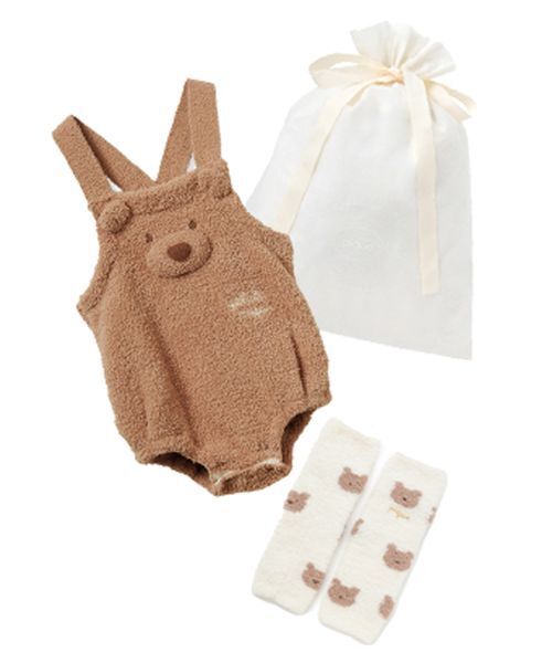 ラッピング済み】【BABY】ベビモコはちみつベアロンパース&レッグ