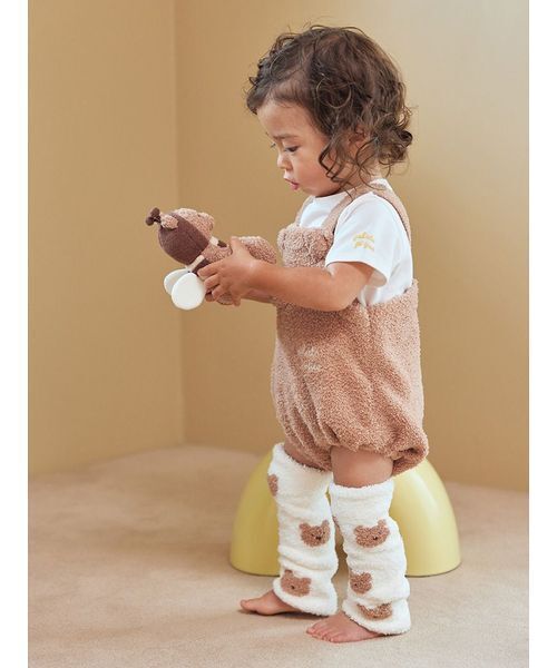 ラッピング済み】【BABY】ベビモコはちみつベアロンパース&レッグ