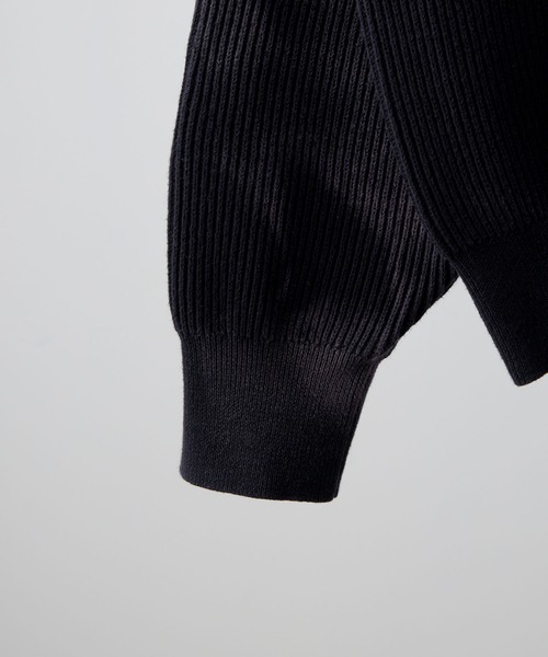 CLEL】Basic/Spray Rib Knit Crew Neck Knit / ベーシック/スプレー畦