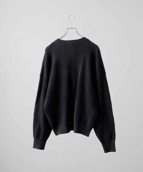 CLEL】Basic/Spray Rib Knit Crew Neck Knit / ベーシック/スプレー畦