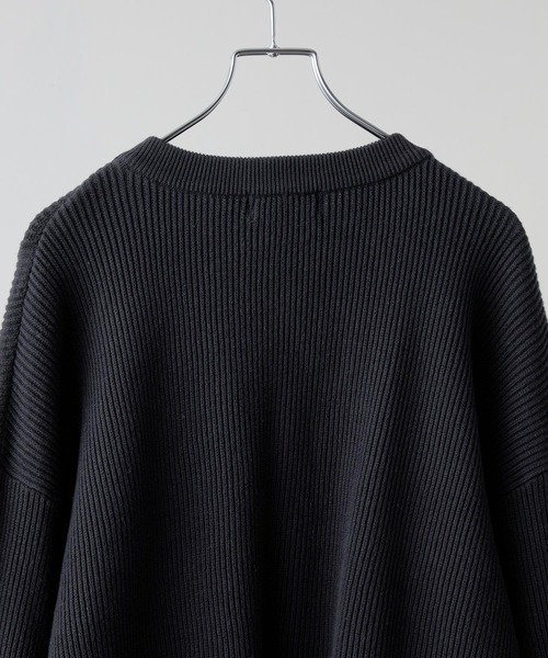 CLEL】Basic/Spray Rib Knit Crew Neck Knit / ベーシック/スプレー畦