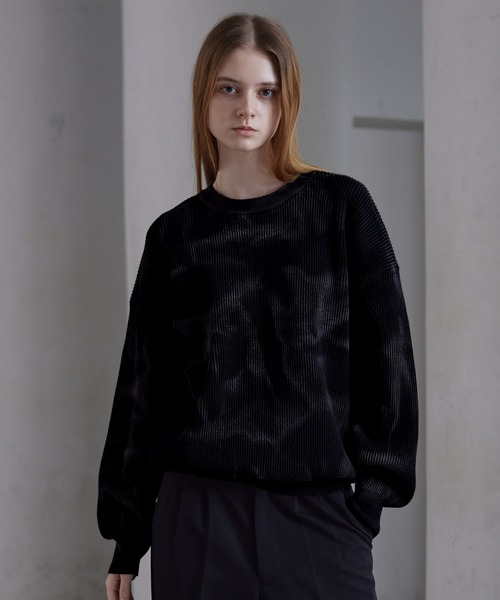 CLEL（クレイル）の「【CLEL】Basic/Spray Rib Knit Crew Neck Knit