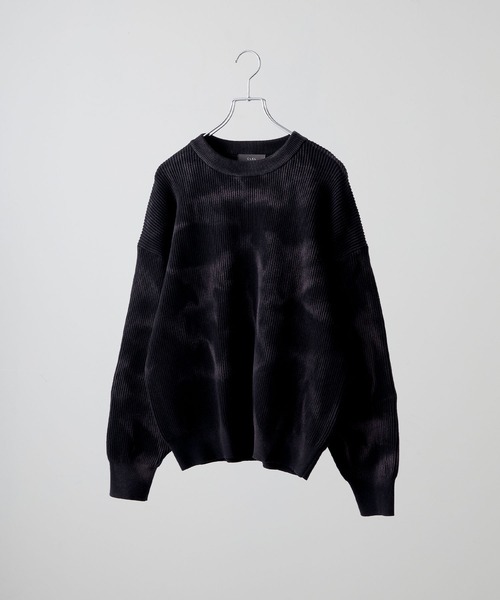 CLEL】Basic/Spray Rib Knit Crew Neck Knit / ベーシック/スプレー畦