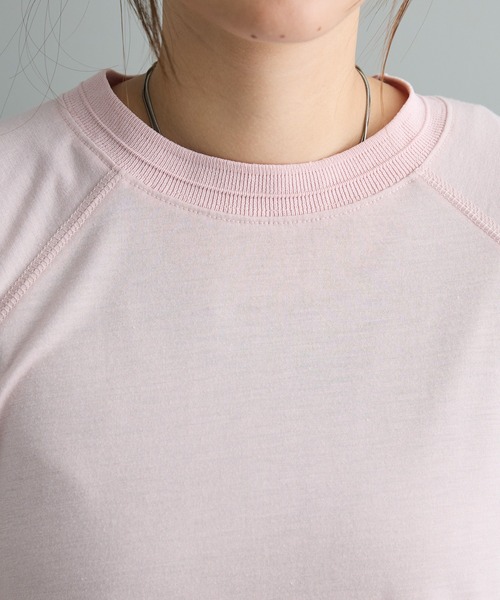 CRAFT STANDARD BOUTIQUE（クラフトスタンダードブティック）の「リブ切替ラグランチュニック（チュニック・レディース・ブラック/カーキ/ピンク・FREE）」の13枚目の写真