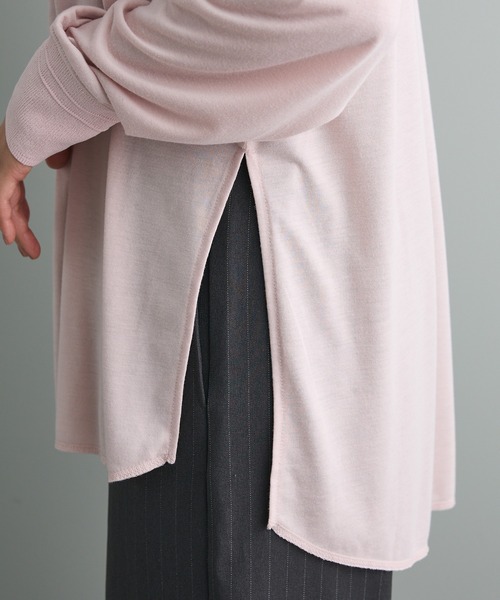 CRAFT STANDARD BOUTIQUE（クラフトスタンダードブティック）の「リブ切替ラグランチュニック（チュニック・レディース・ブラック/カーキ/ピンク・FREE）」の14枚目の写真