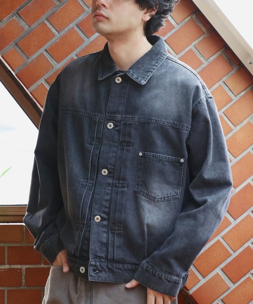 ８(eight)（エイト）の「デニムジャケット（デニムジャケット・メンズ・ブラック/ネイビー/ブルー・MEDIUM/LARGE）」の6枚目の写真