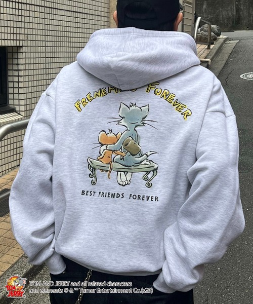 ILL'S(イルズ)の「【TOM&JERRY 】 トムとジェリー グランジ プリントパーカー バックプリント バックスタイルプリント 裏起毛 メンズ レディース ユニセックス(パーカー・メンズ・ブラック/ブラック系その他2/グレー系その他/ブラック系その他/ブラウン/パープル系その他/グレー系その他2/グリーン系その他2・M/L)」の5枚目の写真