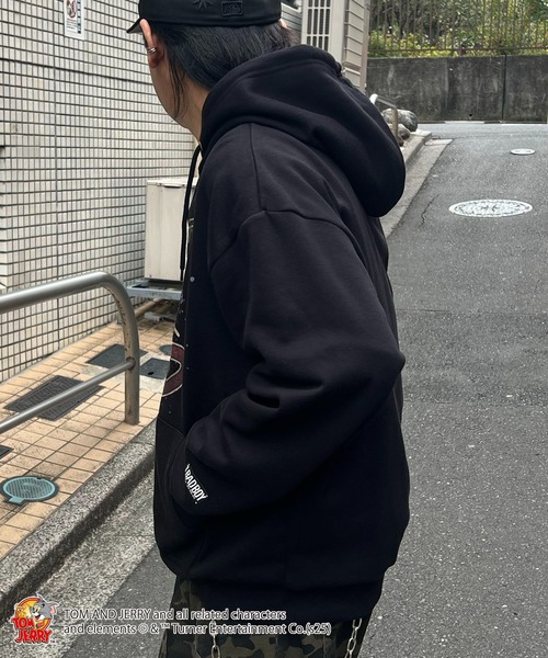 ILL'S(イルズ)の「【TOM&JERRY 】 トムとジェリー グランジ プリントパーカー バックプリント バックスタイルプリント 裏起毛 メンズ レディース ユニセックス(パーカー・メンズ・ブラック/ブラック系その他2/グレー系その他/ブラック系その他/ブラウン/パープル系その他/グレー系その他2/グリーン系その他2・M/L)」の15枚目の写真