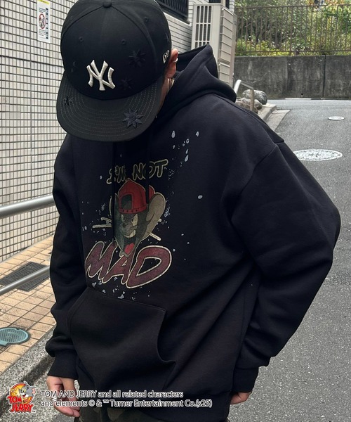 ILL'S(イルズ)の「【TOM&JERRY 】 トムとジェリー グランジ プリントパーカー バックプリント バックスタイルプリント 裏起毛 メンズ レディース ユニセックス(パーカー・メンズ・ブラック/ブラック系その他2/グレー系その他/ブラック系その他/ブラウン/パープル系その他/グレー系その他2/グリーン系その他2・M/L)」の13枚目の写真