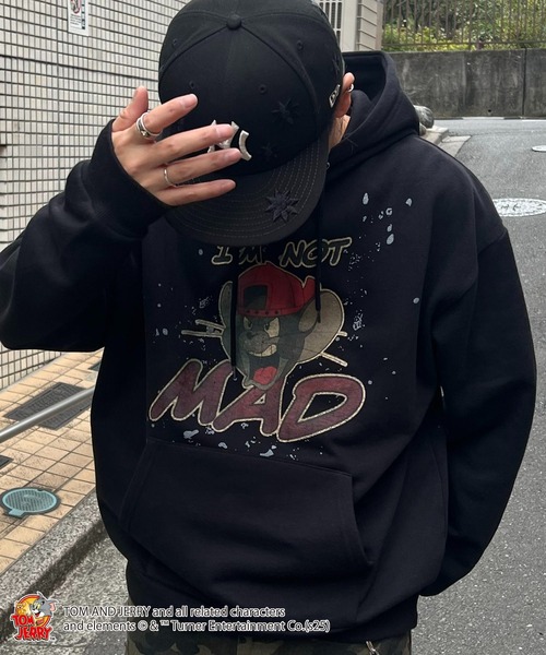 ILL'S(イルズ)の「【TOM&JERRY 】 トムとジェリー グランジ プリントパーカー バックプリント バックスタイルプリント 裏起毛 メンズ レディース ユニセックス(パーカー・メンズ・ブラック/ブラック系その他2/グレー系その他/ブラック系その他/ブラウン/パープル系その他/グレー系その他2/グリーン系その他2・M/L)」の12枚目の写真