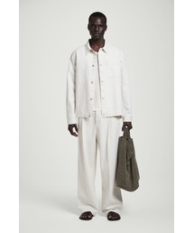 コットンリネンデニムオーバーシャツ