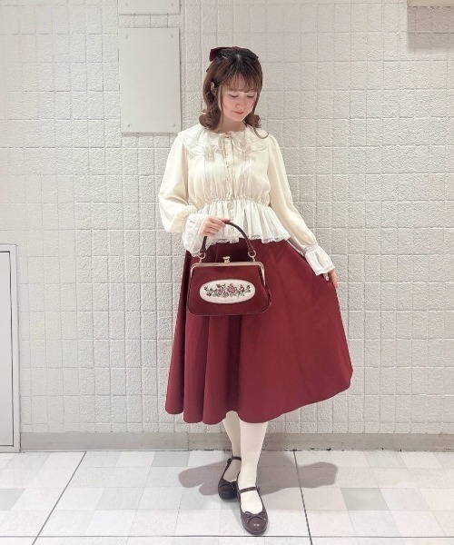 F i.n.t（フィント）の「【3サイズ展開】コルセットベルト2wayフレアースカート/fint フィント（スカート・レディース・グリーン/レッド/ネイビー・2/1/3）」の16枚目の写真