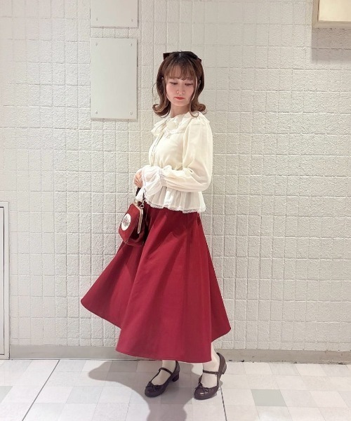 F i.n.t（フィント）の「【3サイズ展開】コルセットベルト2wayフレアースカート/fint フィント（スカート・レディース・グリーン/レッド/ネイビー・2/1/3）」の17枚目の写真