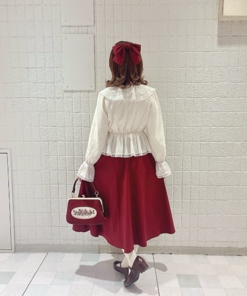 F i.n.t（フィント）の「【3サイズ展開】コルセットベルト2wayフレアースカート/fint フィント（スカート・レディース・グリーン/レッド/ネイビー・2/1/3）」の18枚目の写真