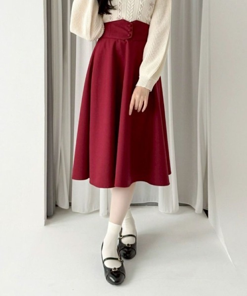 F i.n.t（フィント）の「【3サイズ展開】コルセットベルト2wayフレアースカート/fint フィント（スカート・レディース・グリーン/レッド/ネイビー・2/1/3）」の19枚目の写真