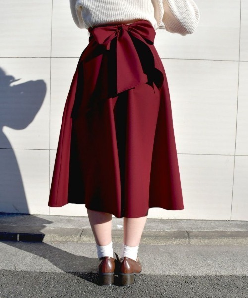 F i.n.t（フィント）の「【3サイズ展開】コルセットベルト2wayフレアースカート/fint フィント（スカート・レディース・グリーン/レッド/ネイビー・2/1/3）」の22枚目の写真