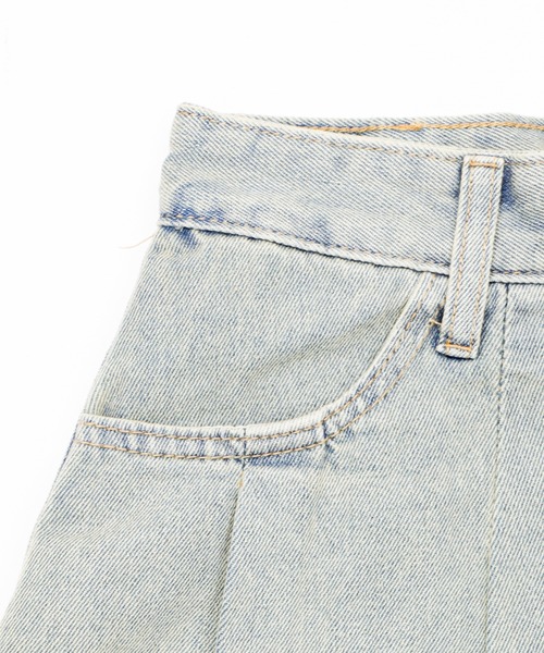 WOND(ウォンド)の「WOND/タックデニムミニスカパン(デニムスカート・レディース・インディゴブルー/ライトインディゴブルー・FREE)」の19枚目の写真
