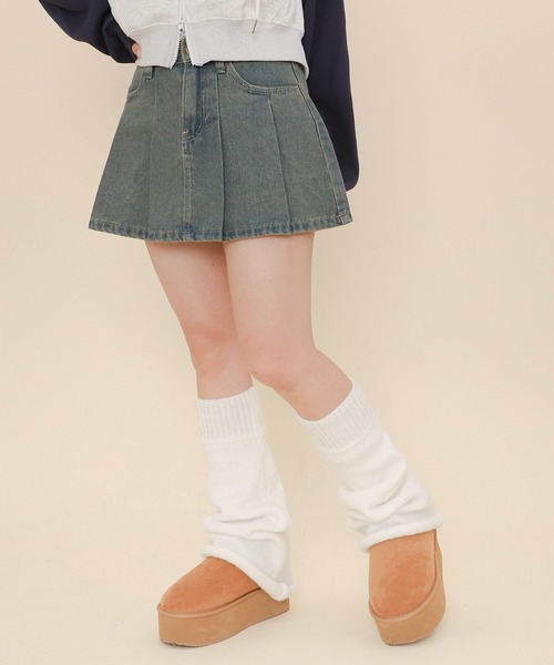 WOND(ウォンド)の「WOND/タックデニムミニスカパン(デニムスカート・レディース・インディゴブルー/ライトインディゴブルー・FREE)」の6枚目の写真