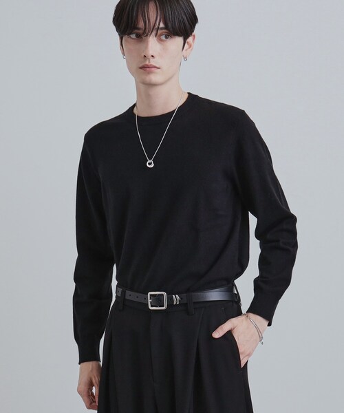 tk.TAKEO KIKUCHI（ティーケータケオキクチ）の「スクエアバックルロングベルト（ベルト・メンズ・ブラック・00）」の7枚目の写真