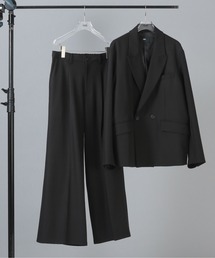 THE SUIT COMPANY ダブルジャケット×ワイドパンツセットアップ セットアップ ダブルテーラードジャケット+ワイドパンツ 2点