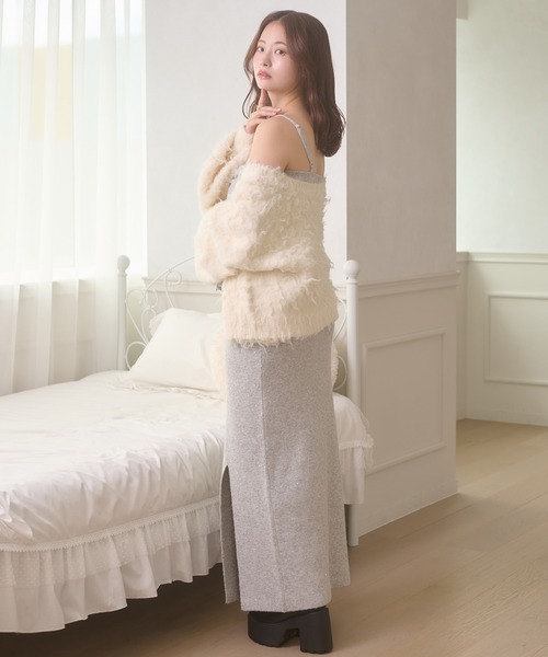 Ambre Neige(アンブルネージュ)の「sequins slit knit skirt / スパンコールスリットニットスカート(スカート・レディース・ナチュラル/チャコールグレー・FREE)」の19枚目の写真