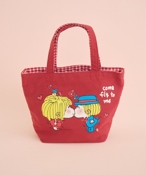 Paradise Picnic(パラダイスピクニック)の「【水森亜土】リバーシブルランチトート(トートバッグ・レディース・ネイビー/レッド・FREE)」の2枚目の写真