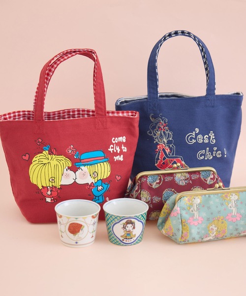 Paradise Picnic(パラダイスピクニック)の「【水森亜土】リバーシブルランチトート(トートバッグ・レディース・ネイビー/レッド・FREE)」の11枚目の写真
