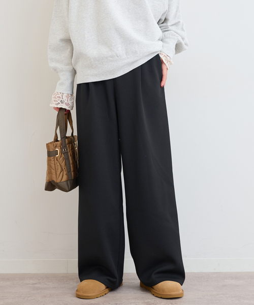 JOURNAL STANDARD relume（ジャーナルスタンダード　レリューム）の「サンディーカットジョーゼットパンツ（その他パンツ・レディース・ブラック/アイボリー/ブラウン・FREE）」の3枚目の写真