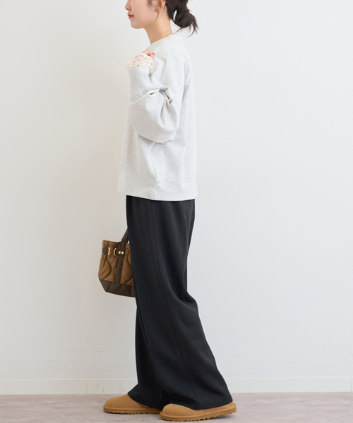 JOURNAL STANDARD relume（ジャーナルスタンダード　レリューム）の「サンディーカットジョーゼットパンツ（その他パンツ・レディース・ブラック/アイボリー/ブラウン・FREE）」の5枚目の写真