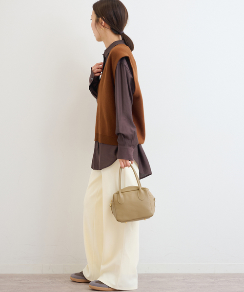 JOURNAL STANDARD relume（ジャーナルスタンダード　レリューム）の「サンディーカットジョーゼットパンツ（その他パンツ・レディース・ブラック/アイボリー/ブラウン・FREE）」の12枚目の写真