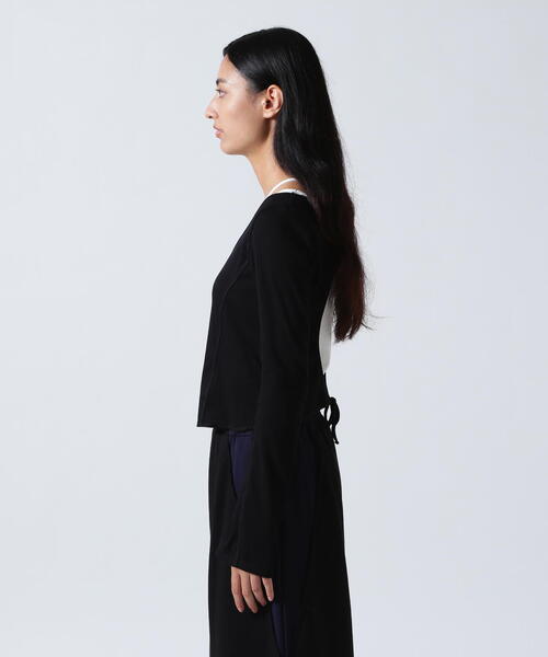 AULA（アウラ）の「AULA/アウラ/別注トップス（Tシャツ/カットソー・レディース・ホワイト/パープル/ブラック・0）」の6枚目の写真