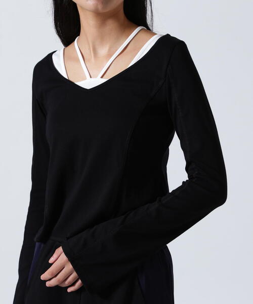 AULA（アウラ）の「AULA/アウラ/別注トップス（Tシャツ/カットソー・レディース・ホワイト/パープル/ブラック・0）」の8枚目の写真