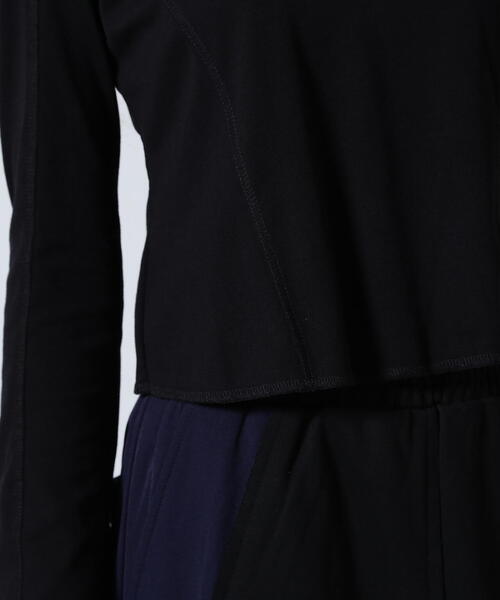 AULA（アウラ）の「AULA/アウラ/別注トップス（Tシャツ/カットソー・レディース・ホワイト/パープル/ブラック・0）」の9枚目の写真