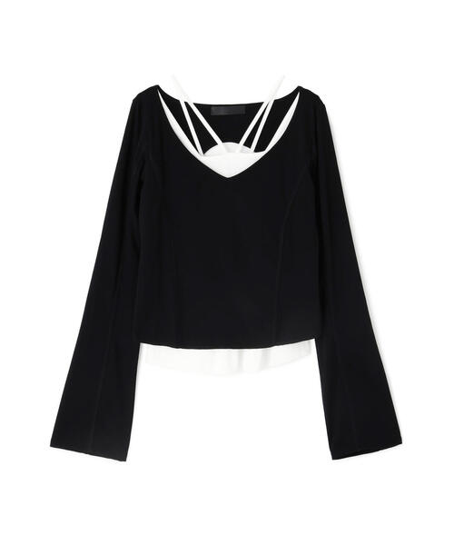 AULA（アウラ）の「AULA/アウラ/別注トップス（Tシャツ/カットソー・レディース・ホワイト/パープル/ブラック・0）」の11枚目の写真